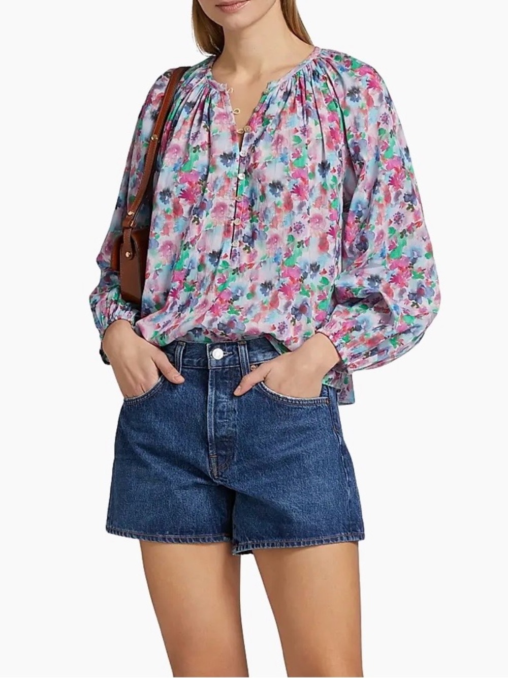Rails Indi Floral Cotton Blouse Size S